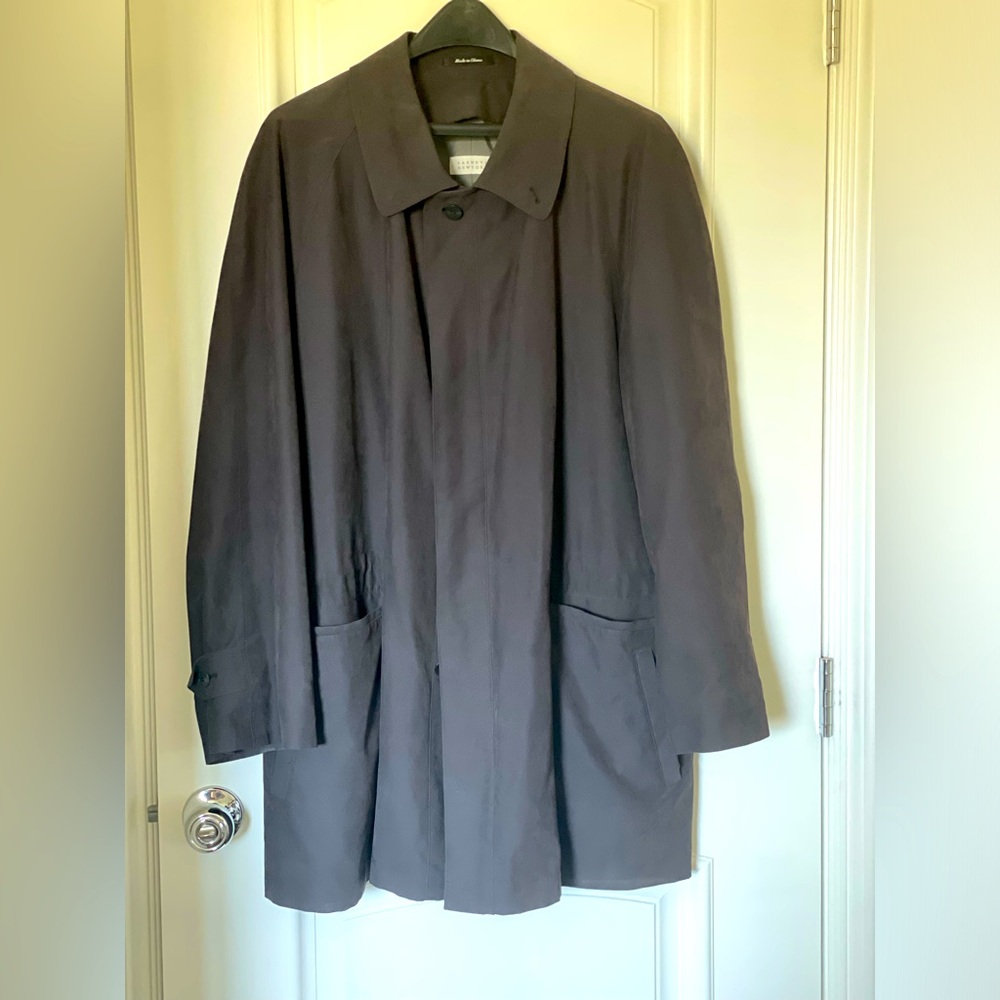 Men Trench Coat with Inlay